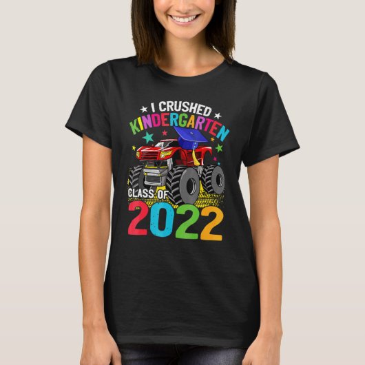 幼稚園モンスタートラック卒業式を粉砕20 Tシャツ (正面)