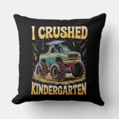 幼稚園モンスタートラック卒業 クッション (正面)
