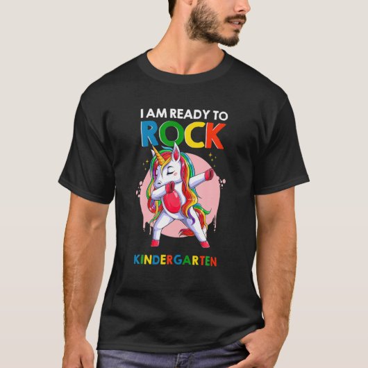 幼稚園ユニコーンをScに戻す準備ができている Tシャツ (正面)