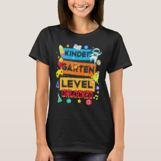 幼稚園レベルアンロック バックトゥスクール ゲーマー Tシャツ