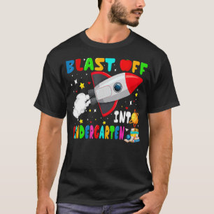 幼稚園ロケットの宇宙空間に突進する Tシャツ
