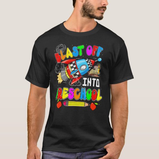 幼稚園ロケットチームに突進しシュオに戻る Tシャツ (正面)