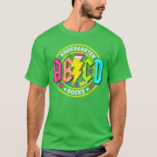 幼稚園ロックス ABCD バックトゥスクール 面白い ロック Tシャツ