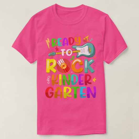幼稚園ロック準備ができて5Gの初日 Tシャツ (デザイン正面)
