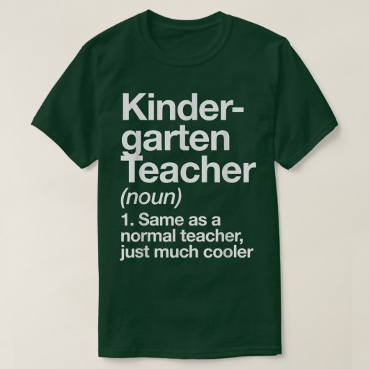 幼稚園先生おもしろい定義Back To Scho Tシャツ (デザイン正面)