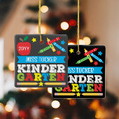 幼稚園先生キープサケシャルボカラフルード セラミックオーナメント