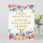 幼稚園先生ギフト小学校引用文 カード (スタンド正面)