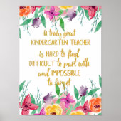 幼稚園先生ギフト小学校引用文 ポスター (正面)