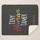 幼稚園先生チニーヒューマンタマーパーソナライズされた シェルパブランケット (正面(横))