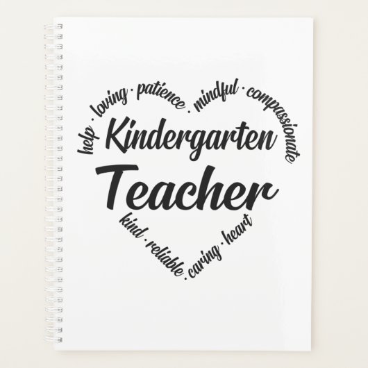 幼稚園先生ハートワードクラウド プランナー手帳 (正面)