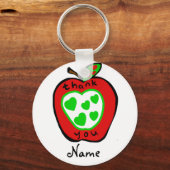 幼稚園先生パーソナライズされたギフト感謝していユー キーホルダー (正面)