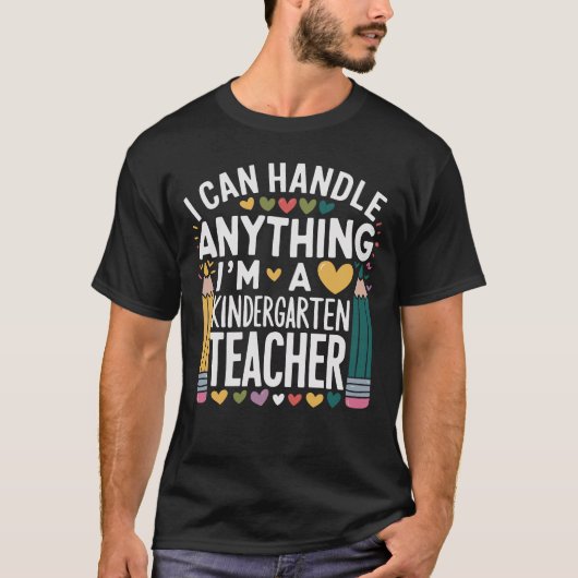 幼稚園先生ライフスクール教育に戻る Tシャツ (正面)