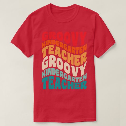 幼稚園先生ヴィンテージレトロ60s 70s 80s Vib Tシャツ (デザイン正面)