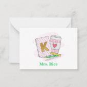 幼稚園先生名門私立校風のノートCOFFEE ノートカード (正面)