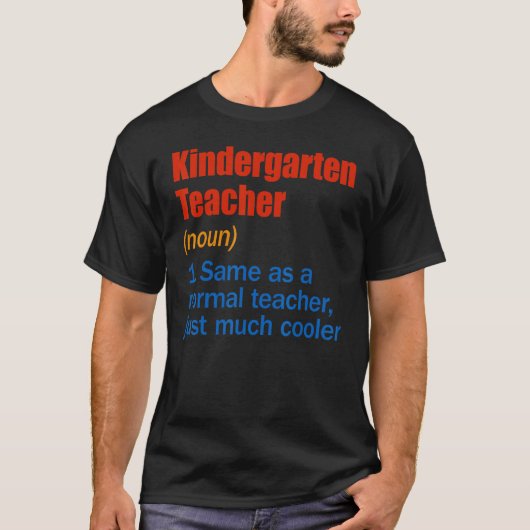 幼稚園先生定義おもしろい新学期 Tシャツ (正面)