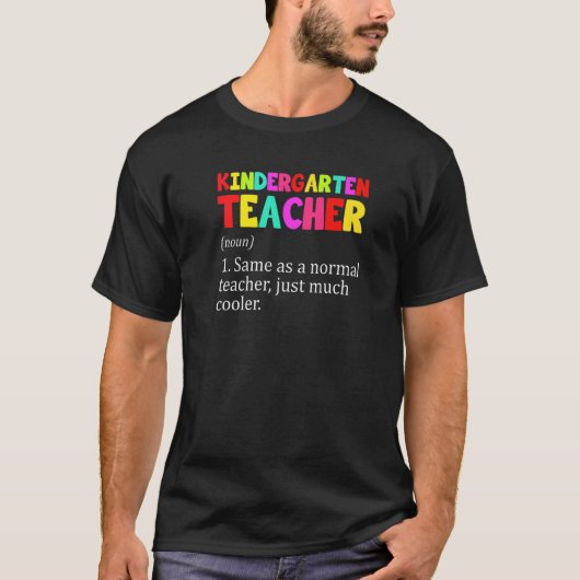 幼稚園先生定義Kindeの初日 Tシャツ (正面)