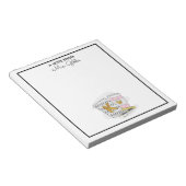 幼稚園先生感謝ホワイトカスタム ノートパッド (アングル)