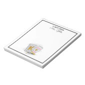 幼稚園先生感謝ホワイトカスタム ノートパッド (回転)