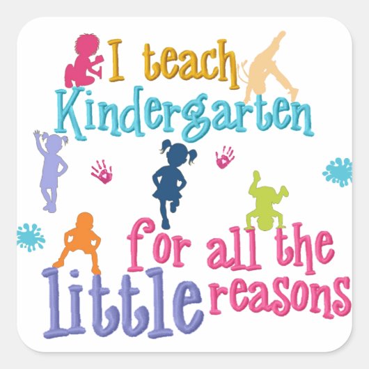 幼稚園先生病者と封筒用シール スクエアシール (正面)