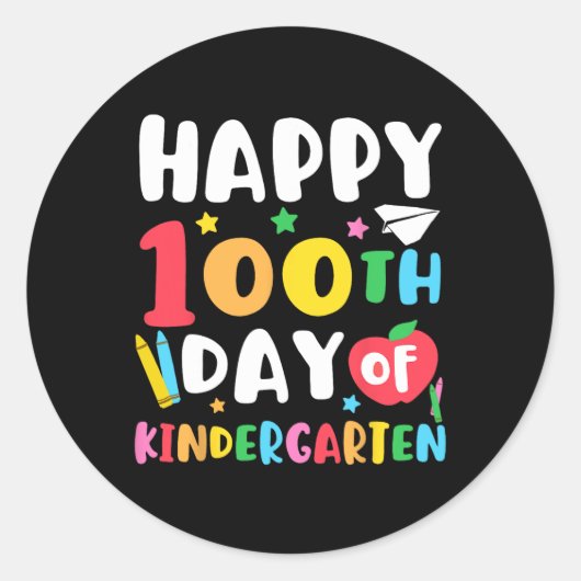 幼稚園先生100Dの幸せ100日 ラウンドシール (正面)