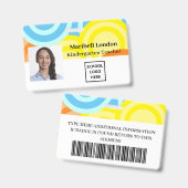 幼稚園先生 カラフル バッジ (表裏)