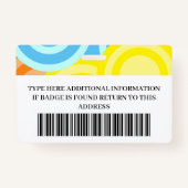 幼稚園先生 カラフル バッジ (裏面)