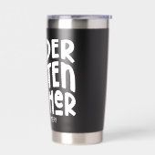 幼稚園先生 | シンプル白文字 保温保冷タンブラー (左面)