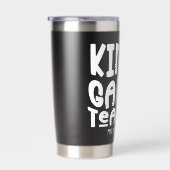 幼稚園先生 | シンプル白文字 保温保冷タンブラー (右面)