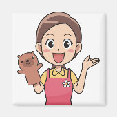 幼稚園先生 マグネット (正面)