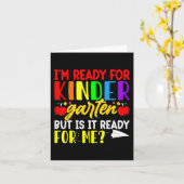 幼稚園児の初日に向けて準備ができている カード (黄色い花)