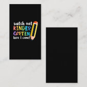 幼稚園児教育の初日 名刺 (正面/裏面)