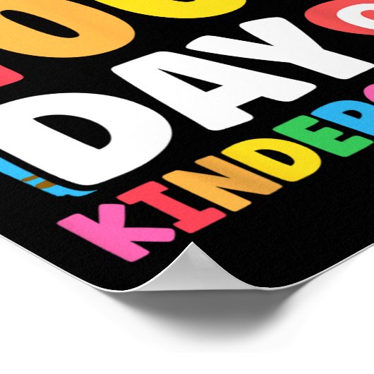 幼稚園児100日目100日 ポスター (角)