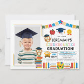 幼稚園写真卒業招待状 招待状 (正面)