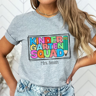 幼稚園分隊パーソナライズされた先生 Tシャツ