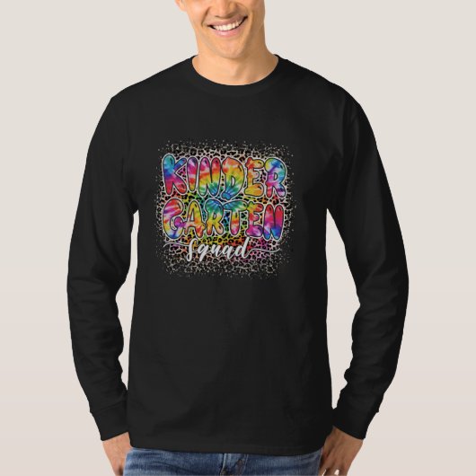 幼稚園分隊絞り染めヒョウT漂白 Tシャツ (正面)