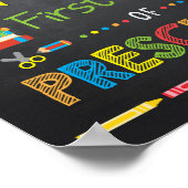 幼稚園初日のサイン、黒板サイン ポスター (角)