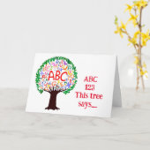 幼稚園初日の楽しい思い出をたくさん作ってね！ カード (黄色い花)