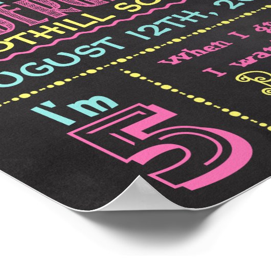 幼稚園初日の黒板ポスター ポスター (角)