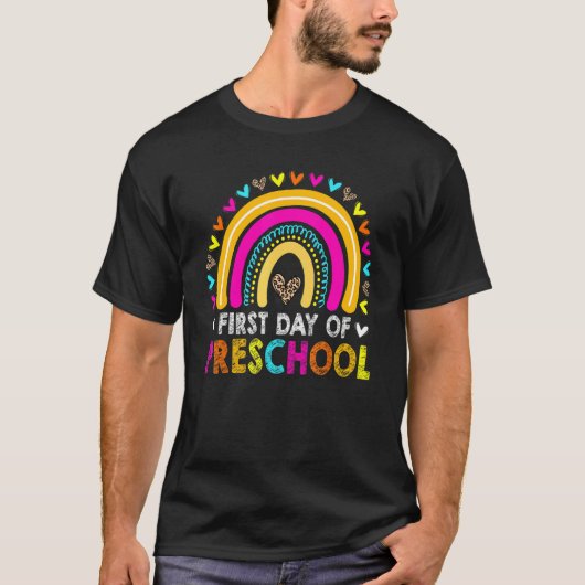 幼稚園初日 ライオン柄で学校生活スタート Tシャツ (正面)