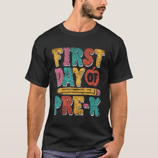 幼稚園前かわいいPkの最初の日 Tシャツ (正面)