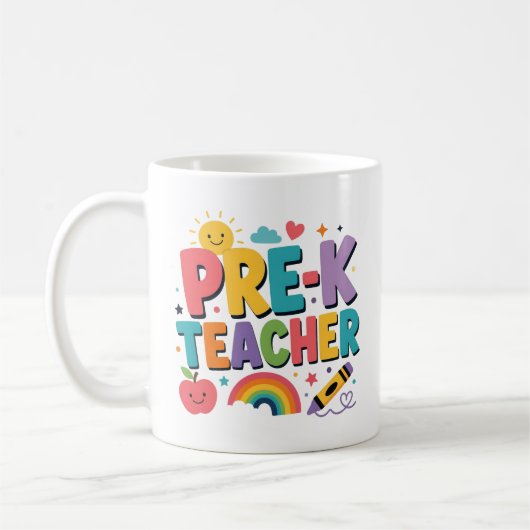 幼稚園前の先生への感謝のギフト コーヒーマグカップ (左)