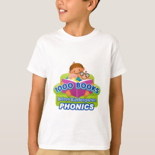幼稚園前の1000冊がTシャツを発音 Tシャツ