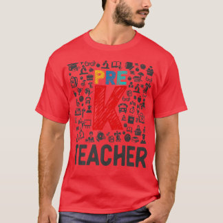 幼稚園前先生- K前教え Tシャツ