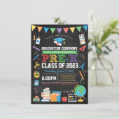 幼稚園前卒園式のチャックボード 招待状 (スタンド正面)