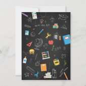 幼稚園前卒園式のチャックボード 招待状 (裏面)