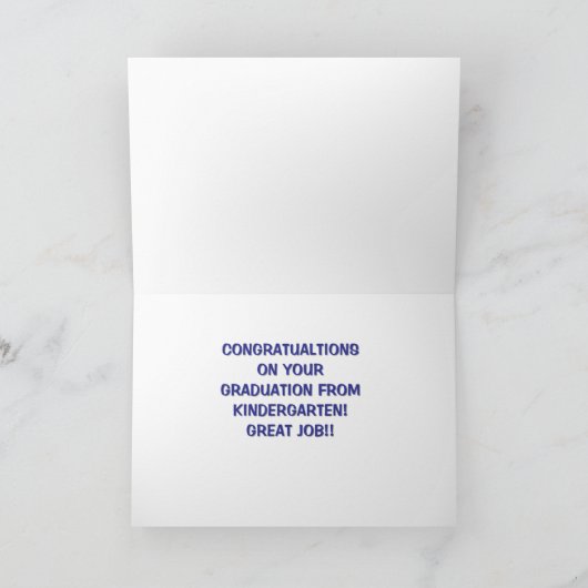 幼稚園卒園おめでとう カード (内部)