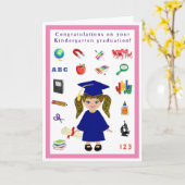 幼稚園卒園カード カード (黄色い花)