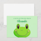 幼稚園卒園グリーンフロッグ サンキューカード (正面/裏面)