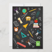 幼稚園卒園チョークボード 招待状 (裏面)