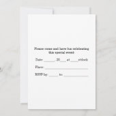 幼稚園卒園パーティーの招待状 招待状 (裏面)